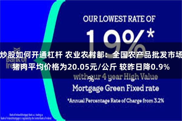 炒股如何开通杠杆 农业农村部：全国农产品批发市场猪肉平均价格为20.05元/公斤 较昨日降0.9%